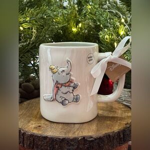 Brand NEW w/Tags Rae Dunn Disney DREAMS TAKE FLIGHT Double Sided Mug feat. Dumbo